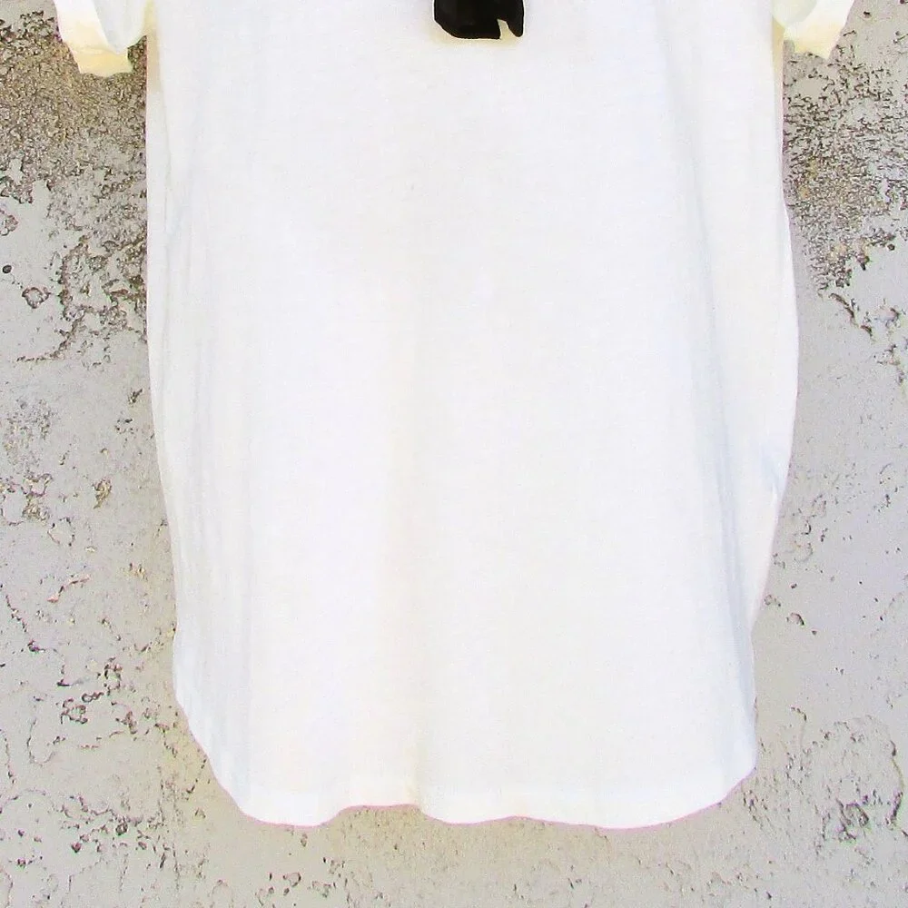 J Crew roll-sleeve tee with silk bow M - Picture 4 of 7